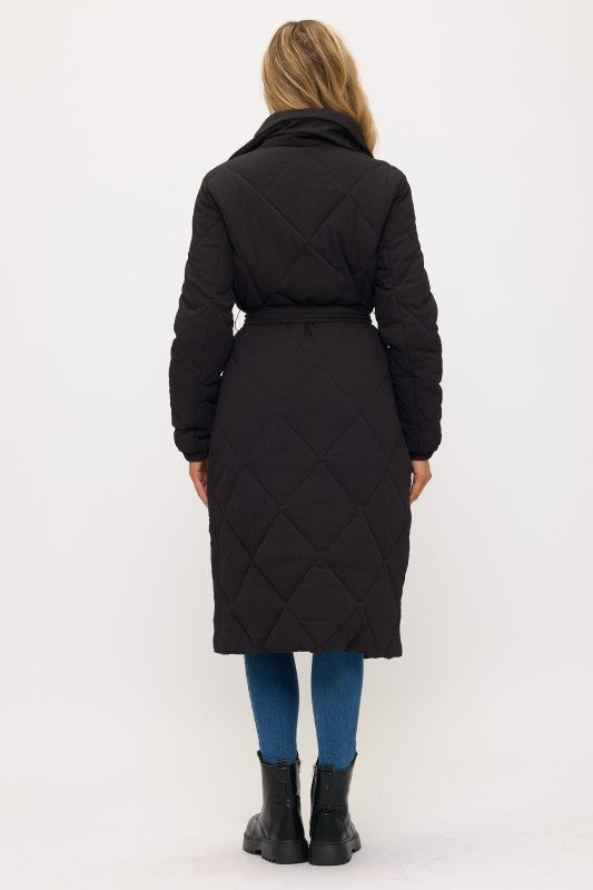 CLANP0057: Velocity Mixed Media Long Coat