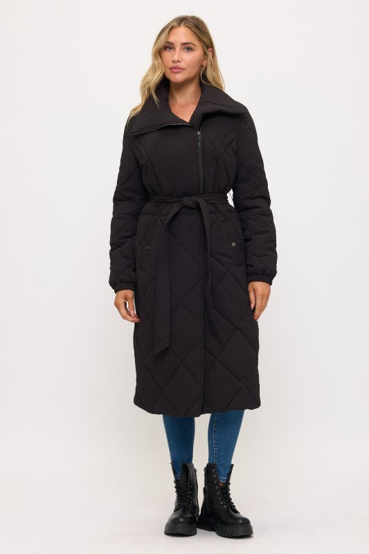 CLANP0057: Velocity Mixed Media Long Coat