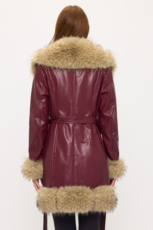 CLAPC0018: The Faux Fur Belted Coat