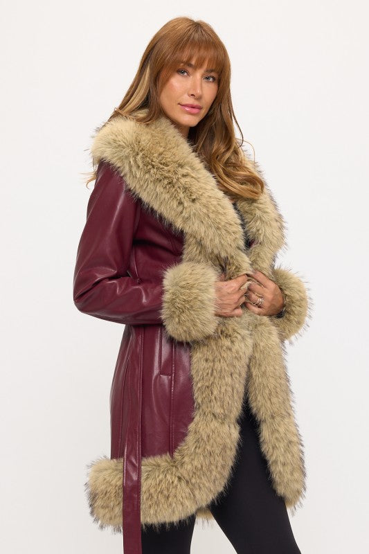 CLAPC0018: The Faux Fur Belted Coat