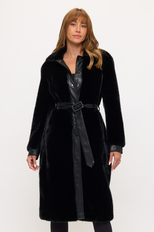 CLAFC0015: Sterling Shadow Belted Fur Coat