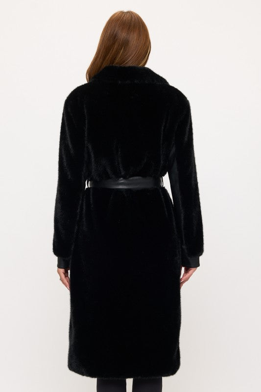 CLAFC0015: Sterling Shadow Belted Fur Coat
