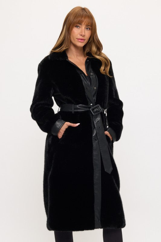 CLAFC0015: Sterling Shadow Belted Fur Coat