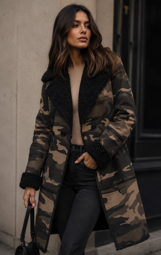 CLAAC0058: Stealth Luxe Camo Fur Coat