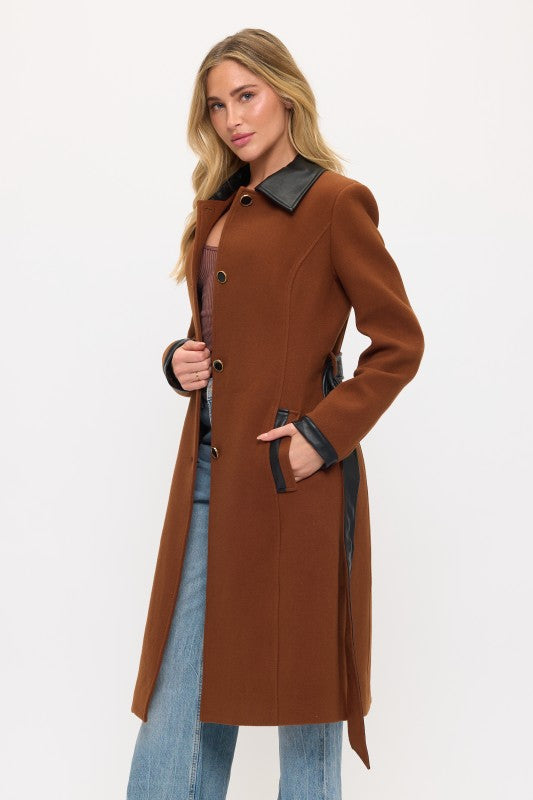 CLAWC0103: Windsor Contrast Maxi Coat