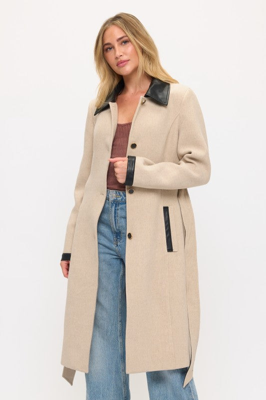 CLAWC0103: Windsor Contrast Maxi Coat