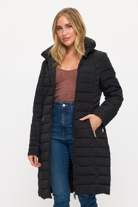 CLANP0153: Summit Sleek Quilted Puffer Coat