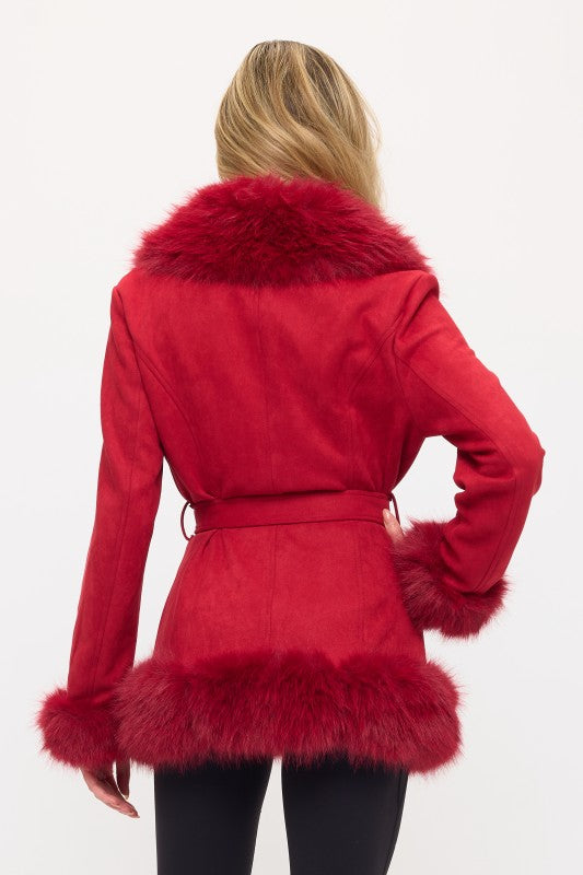 CLASC0011: Dynasty Luxe Fur-Trimmed Coat
