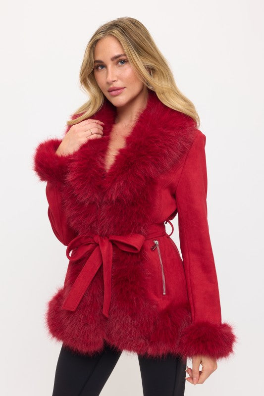 CLASC0011: Dynasty Luxe Fur-Trimmed Coat
