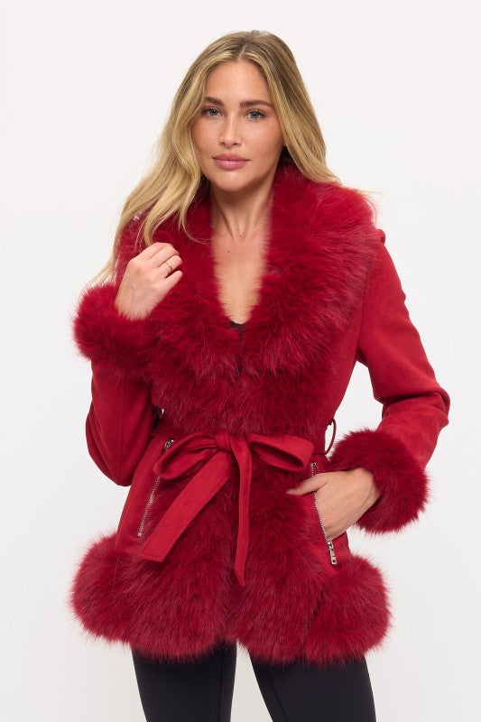 CLASC0011: Dynasty Luxe Fur-Trimmed Coat
