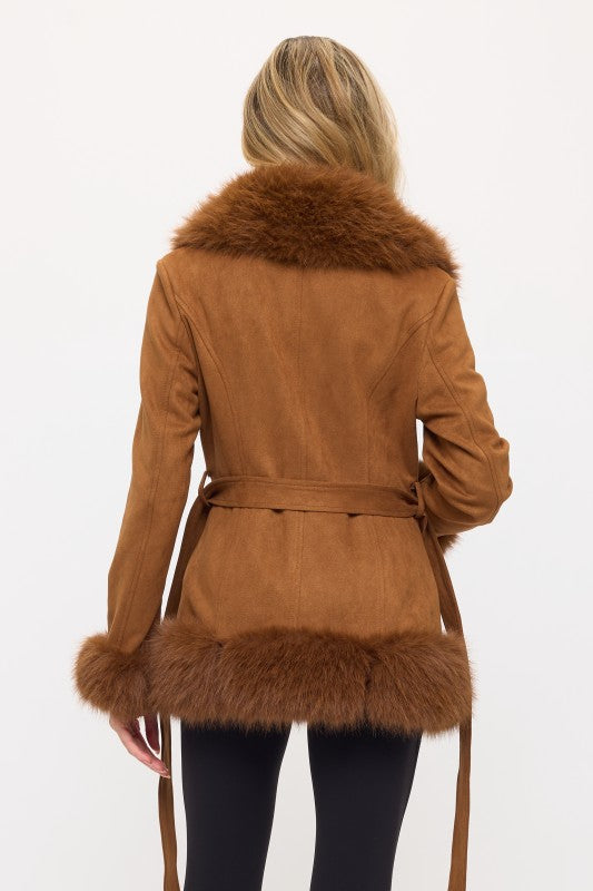 CLASC0011: Dynasty Luxe Fur-Trimmed Coat
