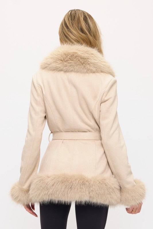 CLASC0011: Dynasty Luxe Fur-Trimmed Coat