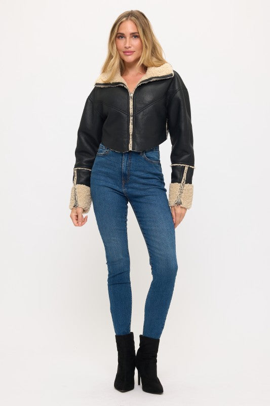 CLASJ0050: Altitude Shearling Crop