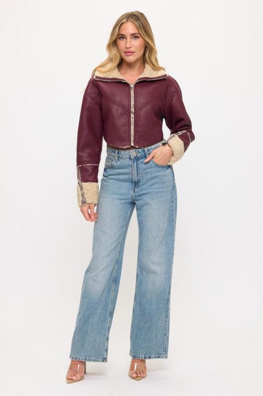 CLASJ0050: Altitude Shearling Crop