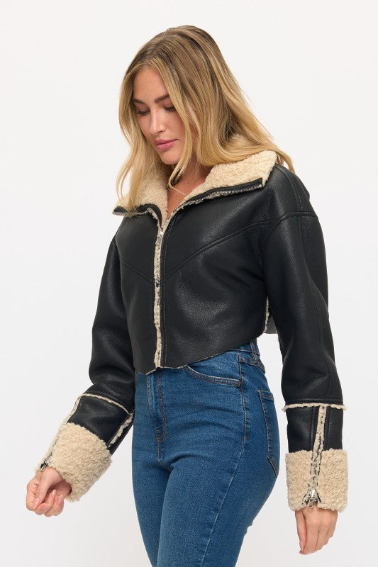 CLASJ0050: Altitude Shearling Crop