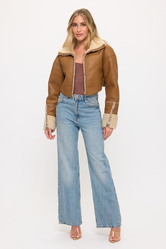 CLASJ0050: Altitude Shearling Crop