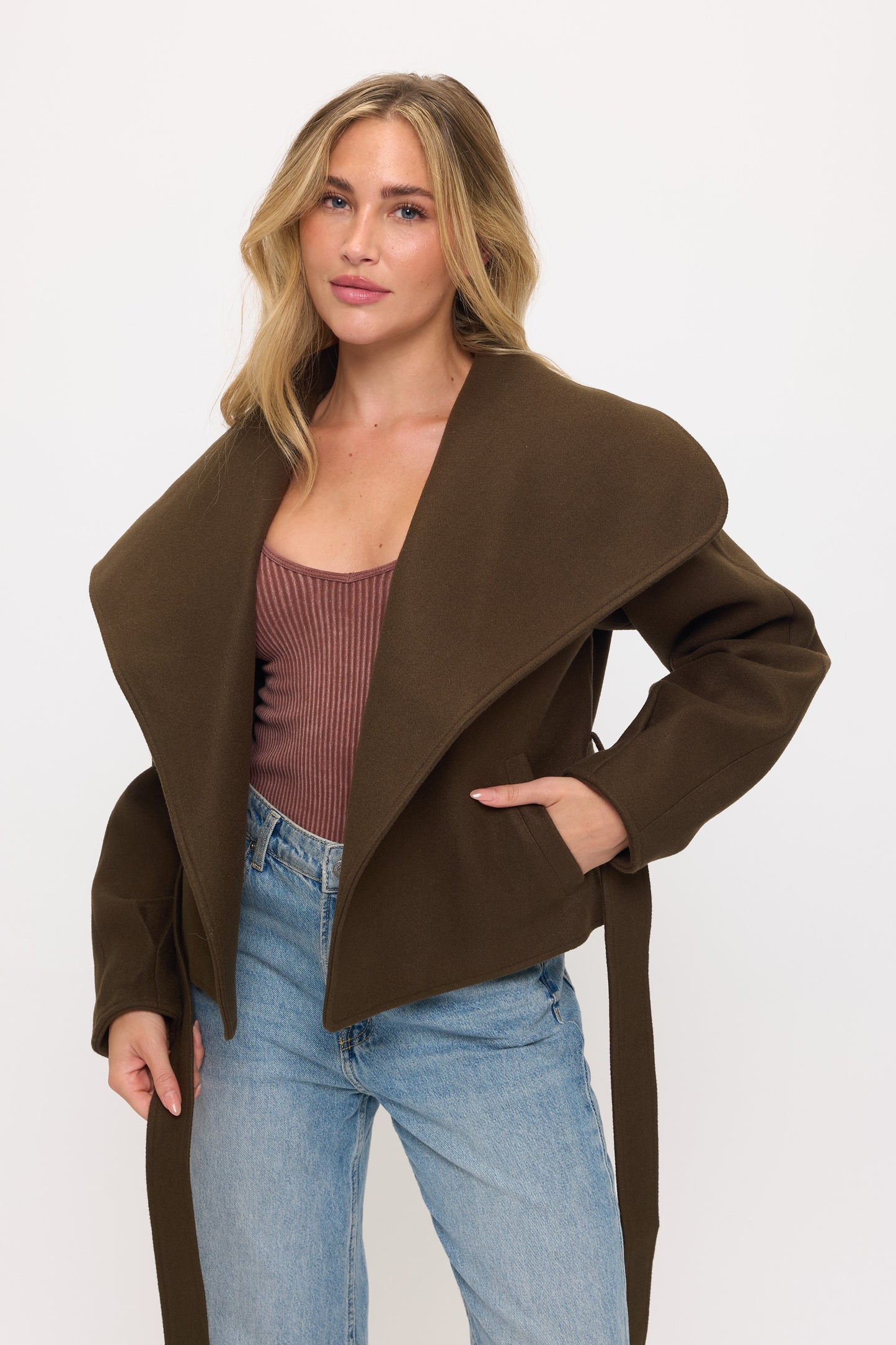 CLAWJ0104: Studio Modern Wrap Jacket