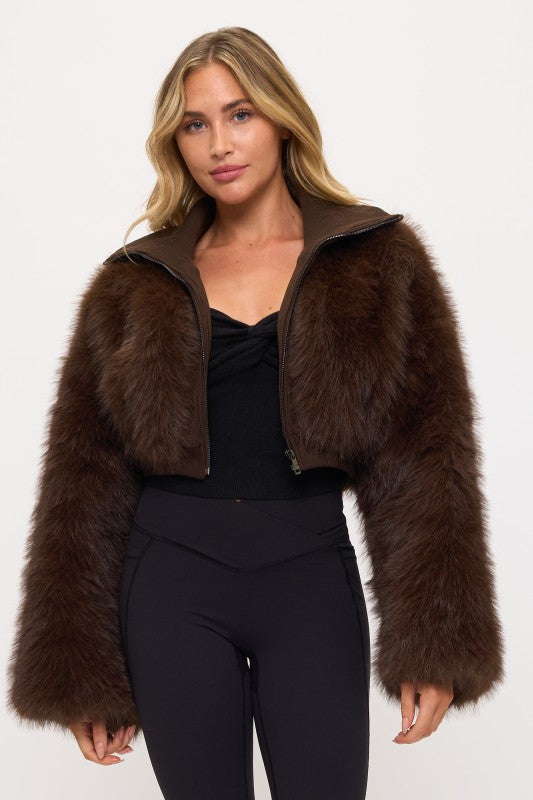 CLAFJ0122: Avalon Plush Crop Jacket