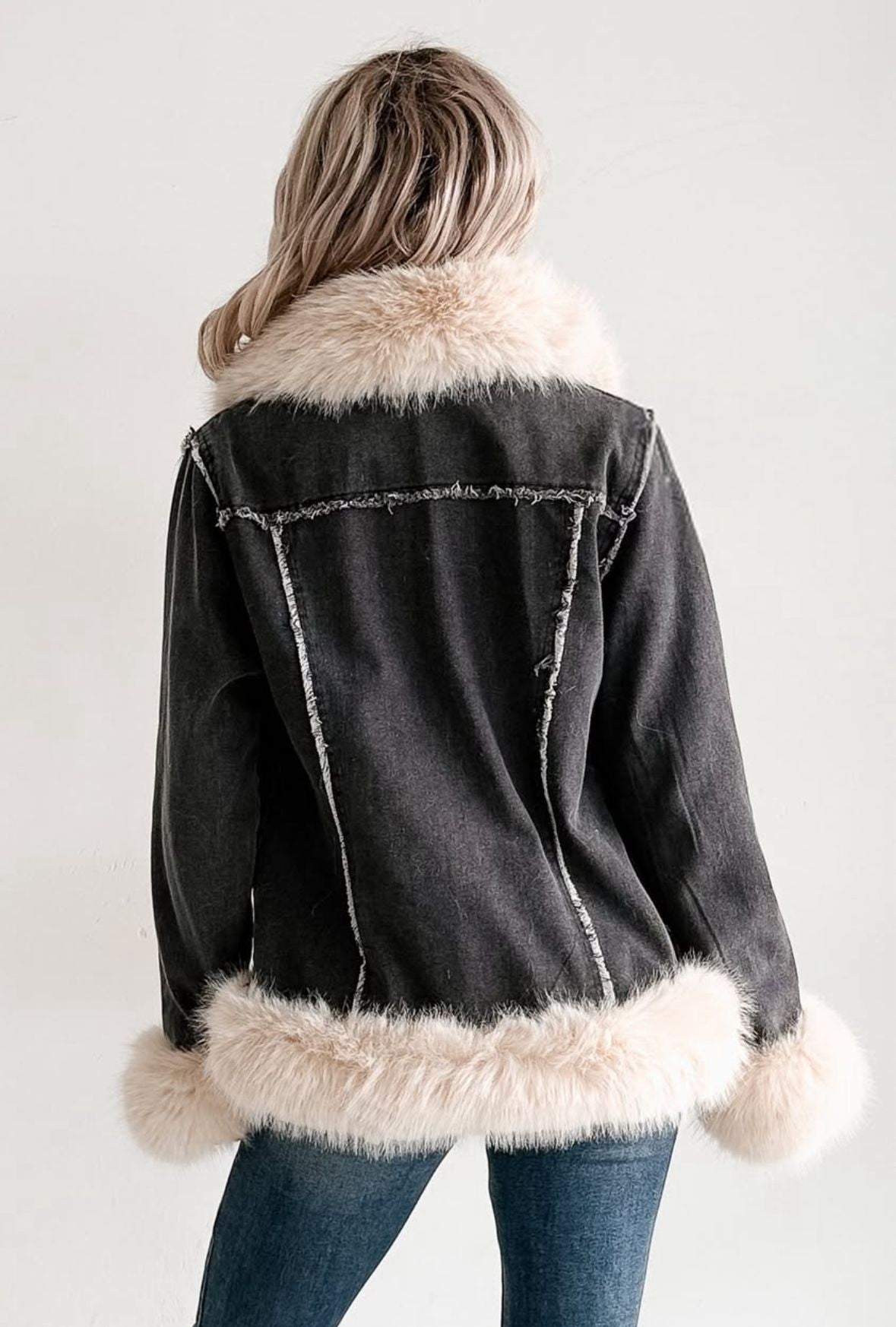 CLADC0012: Tundra Denim Luxury Coat