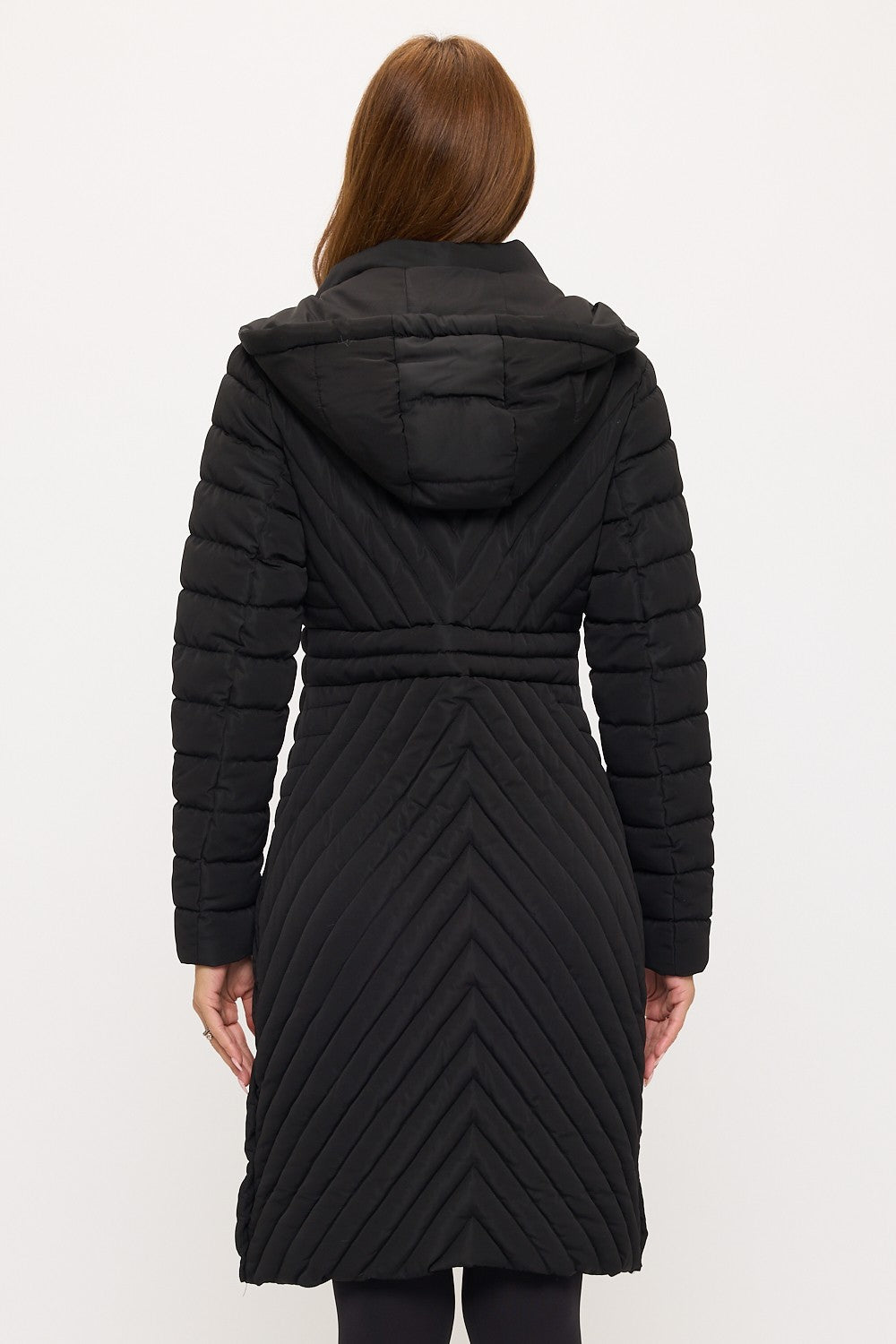 CLANP0056: Chevron Elite Long Puffer Coat