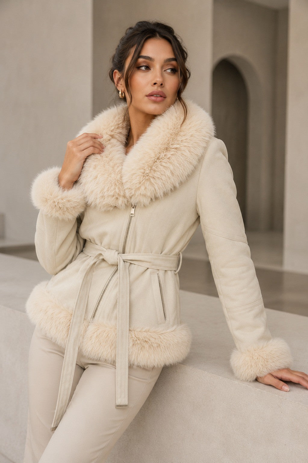 CLAWJ0147: Monaco Luxe Sherpa Coat