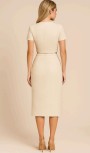 CLAST1020: WOMEN'S TWEED TWO PC TOP AND SKIRT SET
