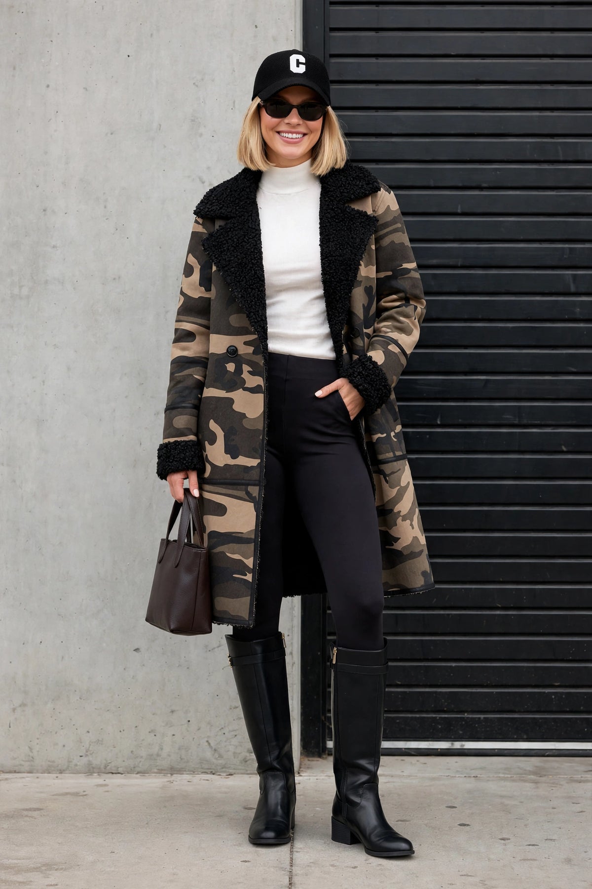 CLAAC0058 - Stealth Luxe Camo Fur Coat