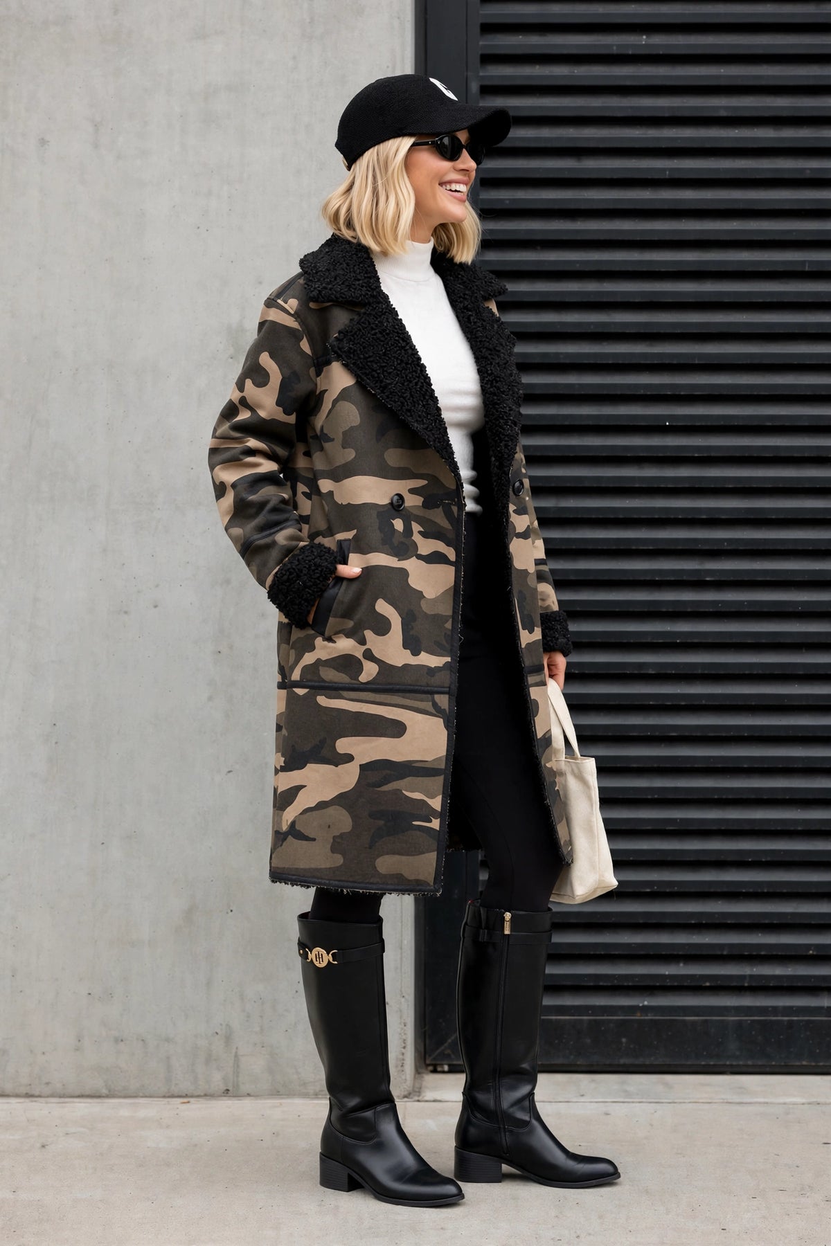 CLAAC0058 - Stealth Luxe Camo Fur Coat