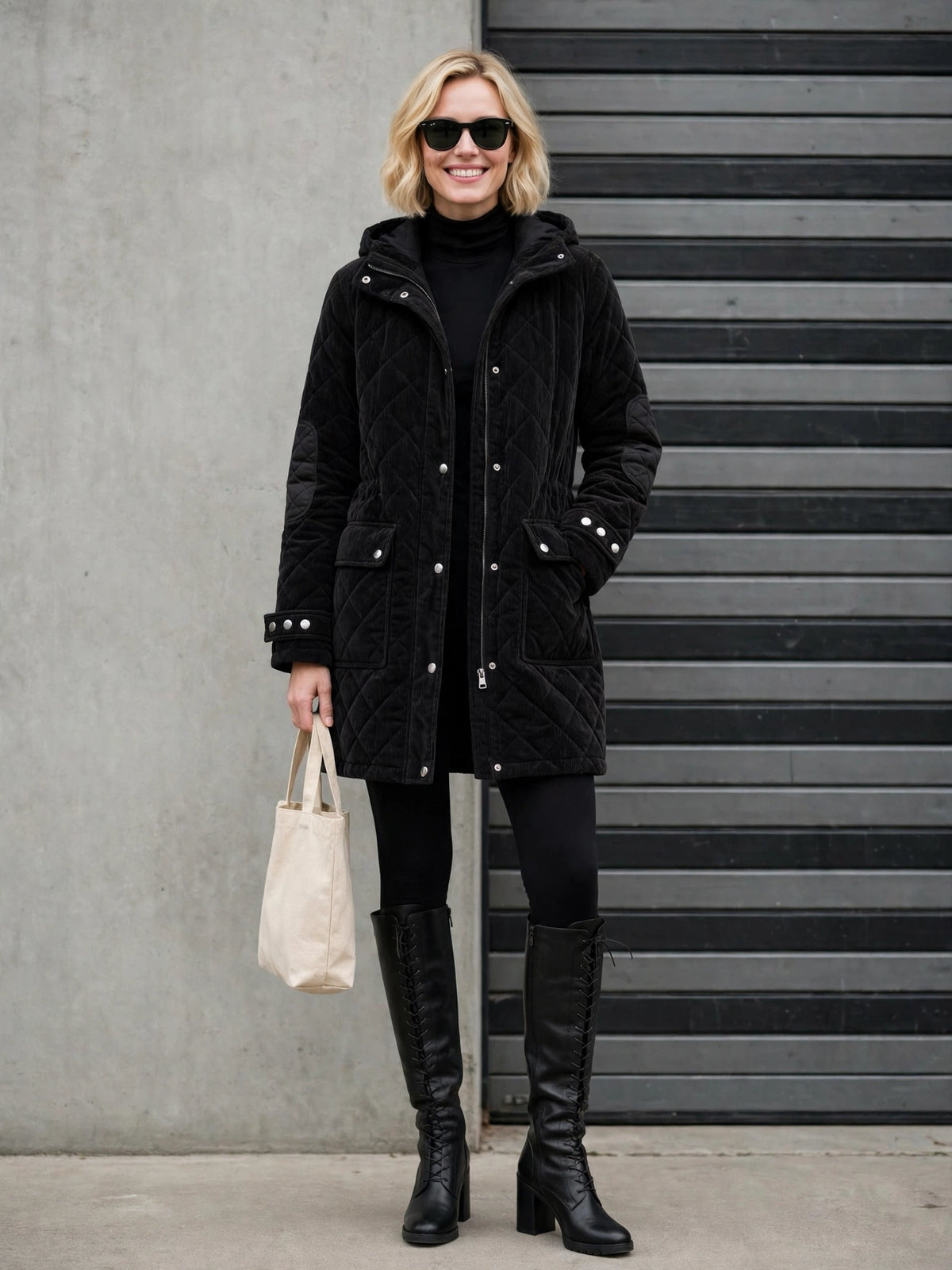 CLACJ0144 - Quilted Corduroy Luxe Parka