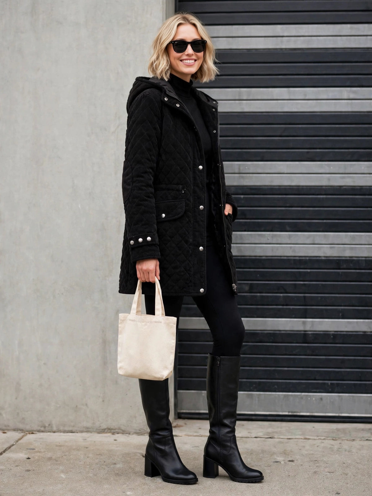CLACJ0144 - Quilted Corduroy Luxe Parka