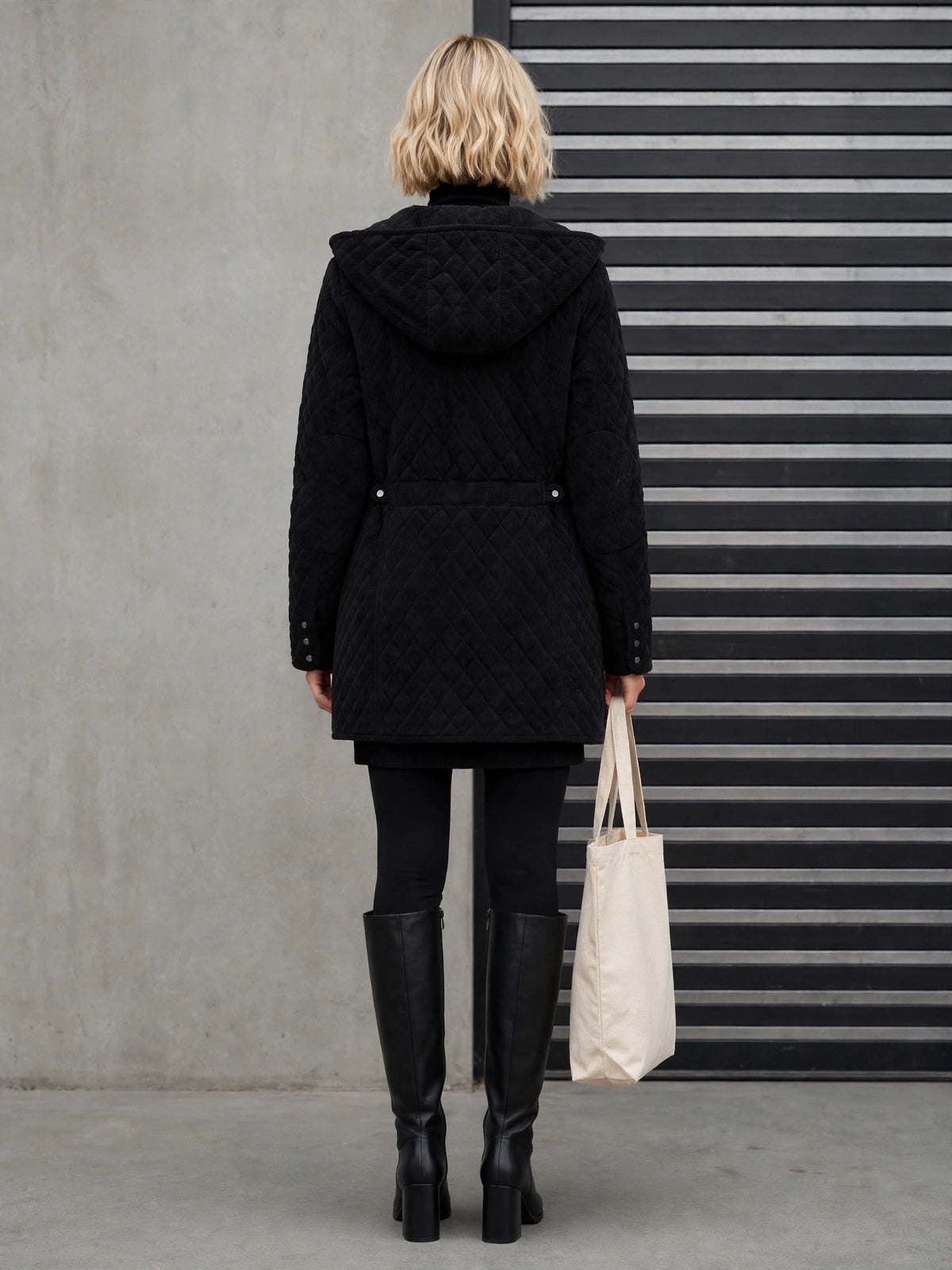 CLACJ0144 - Quilted Corduroy Luxe Parka