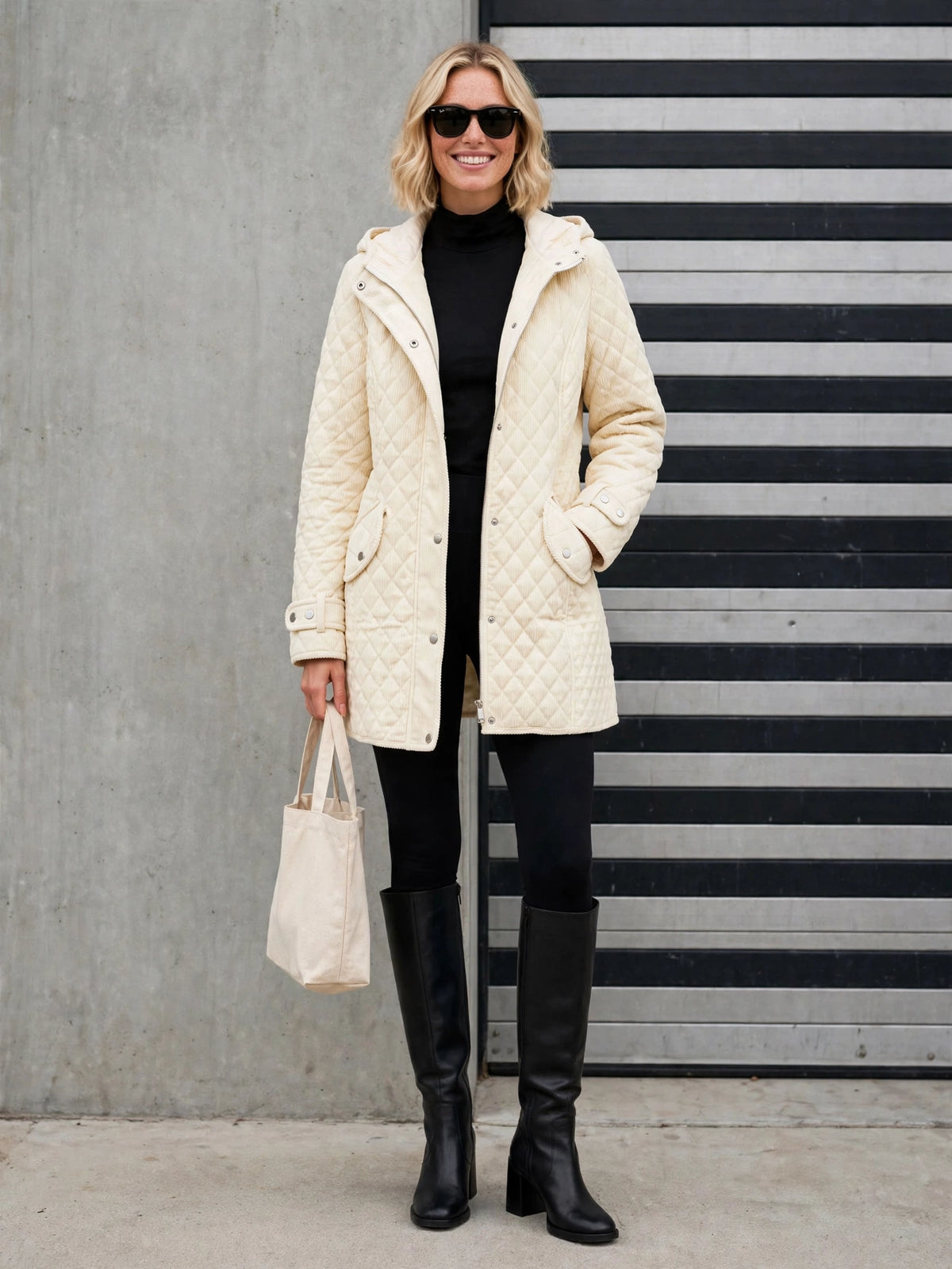 CLACJ0144 - Quilted Corduroy Luxe Parka