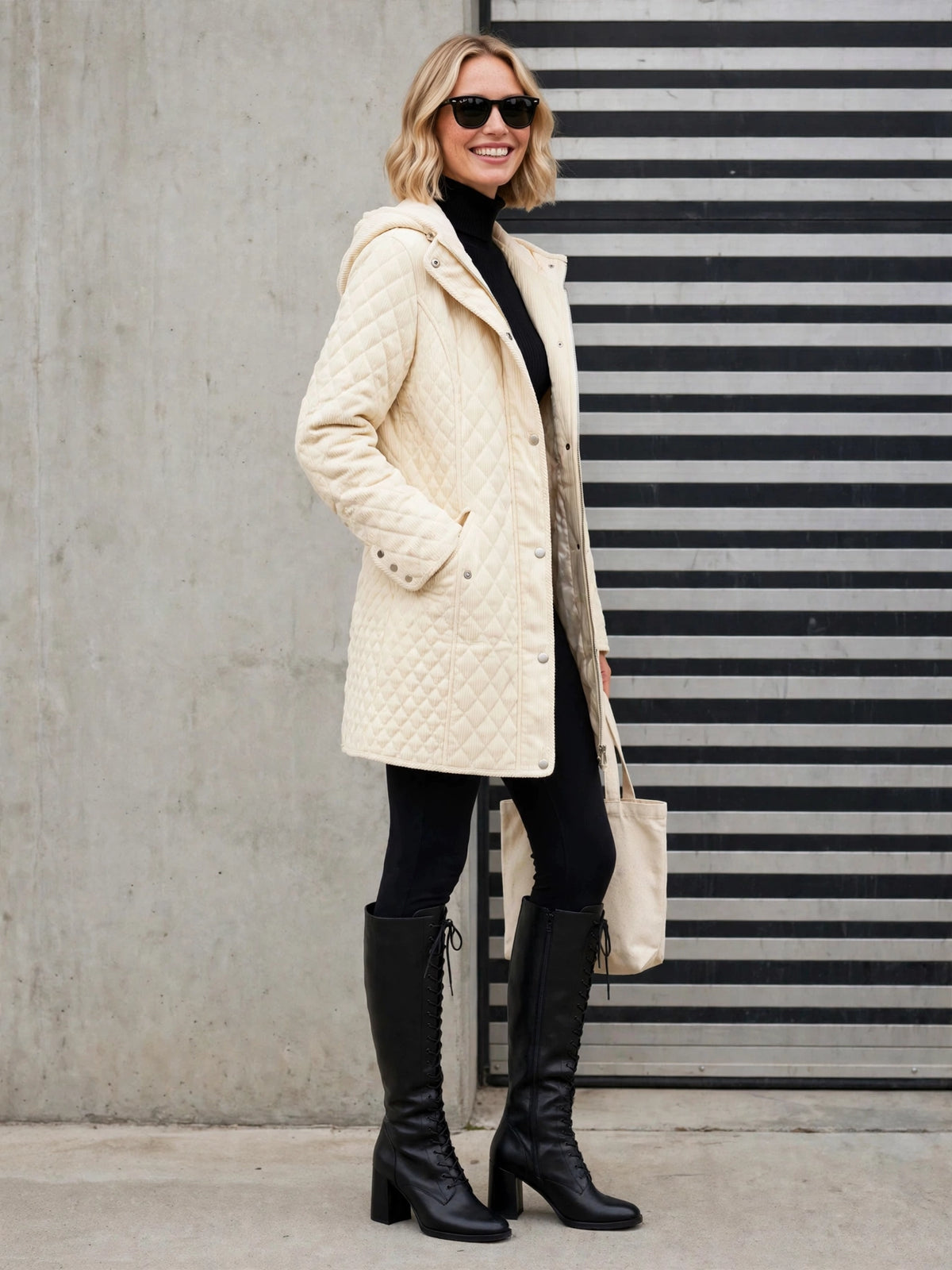 CLACJ0144 - Quilted Corduroy Luxe Parka