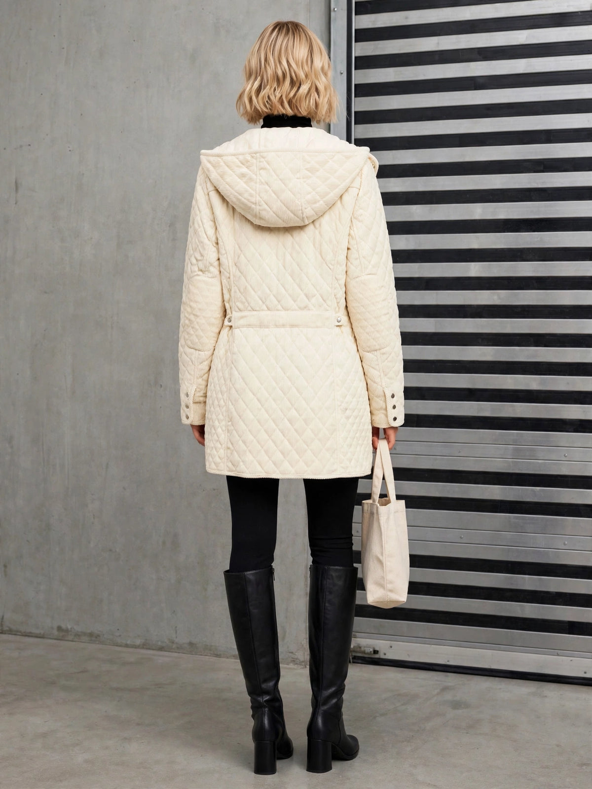 CLACJ0144 - Quilted Corduroy Luxe Parka
