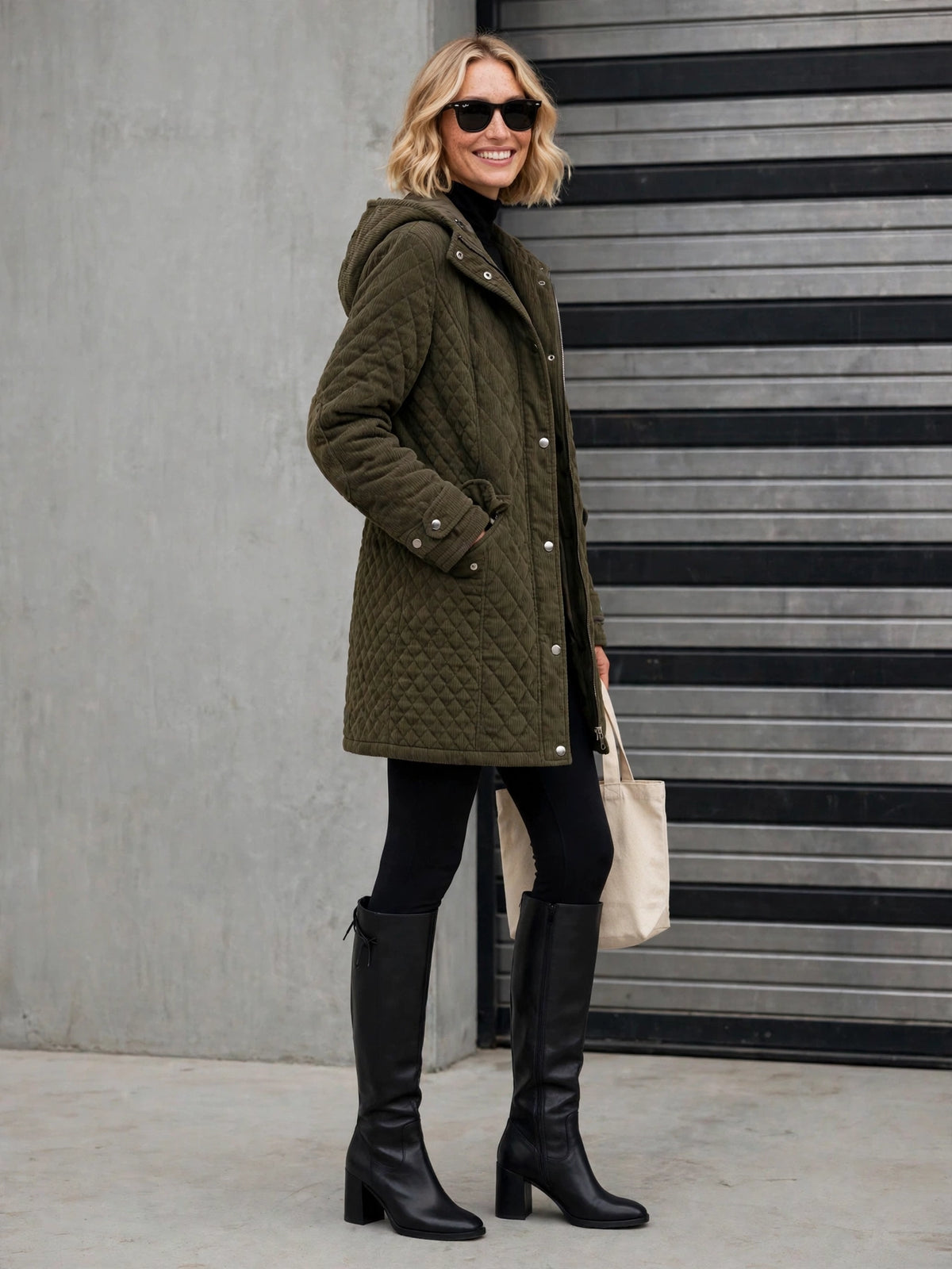 CLACJ0144 - Quilted Corduroy Luxe Parka