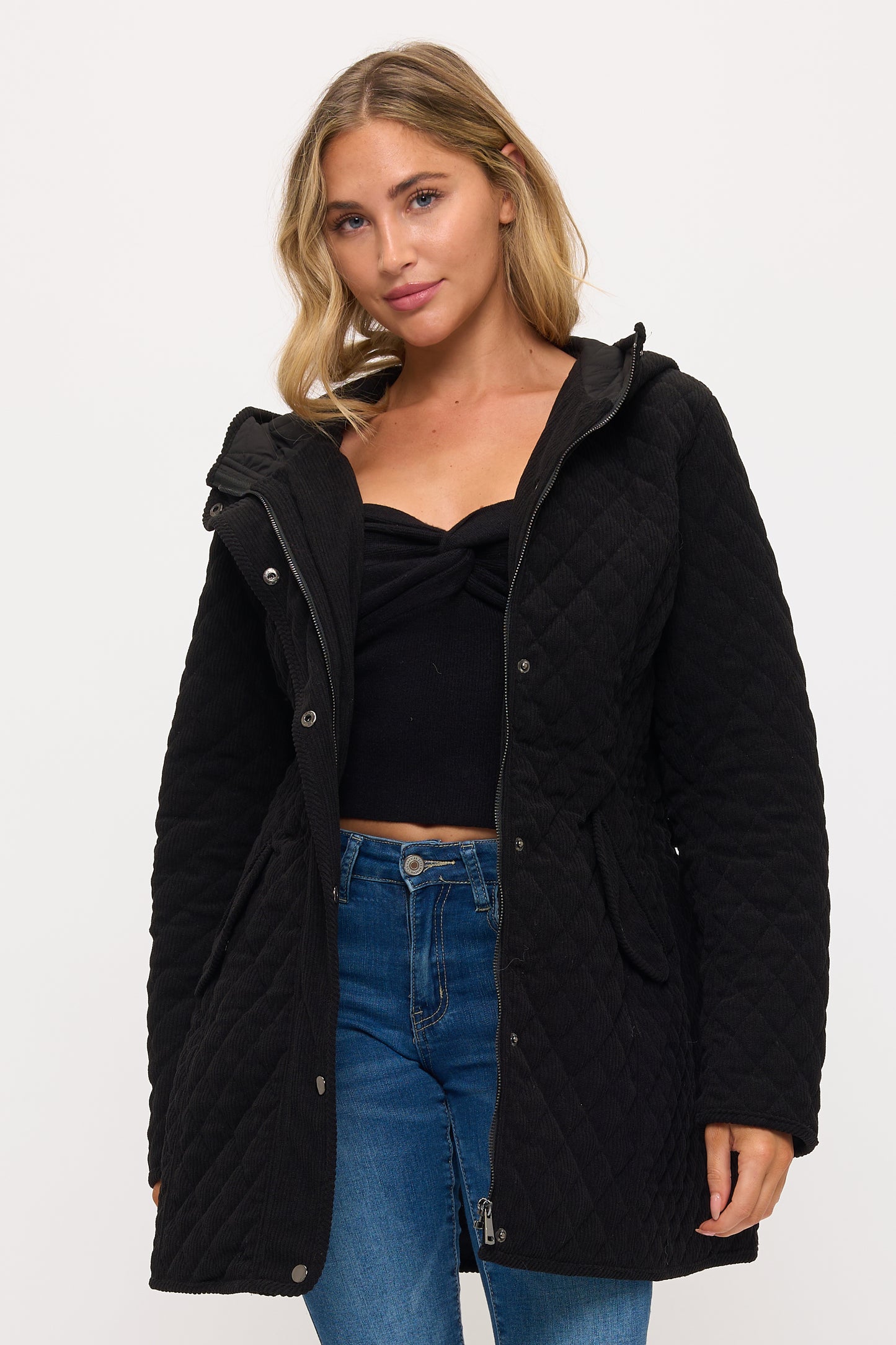 CLACJ0144: Quilted Corduroy Luxe Parka