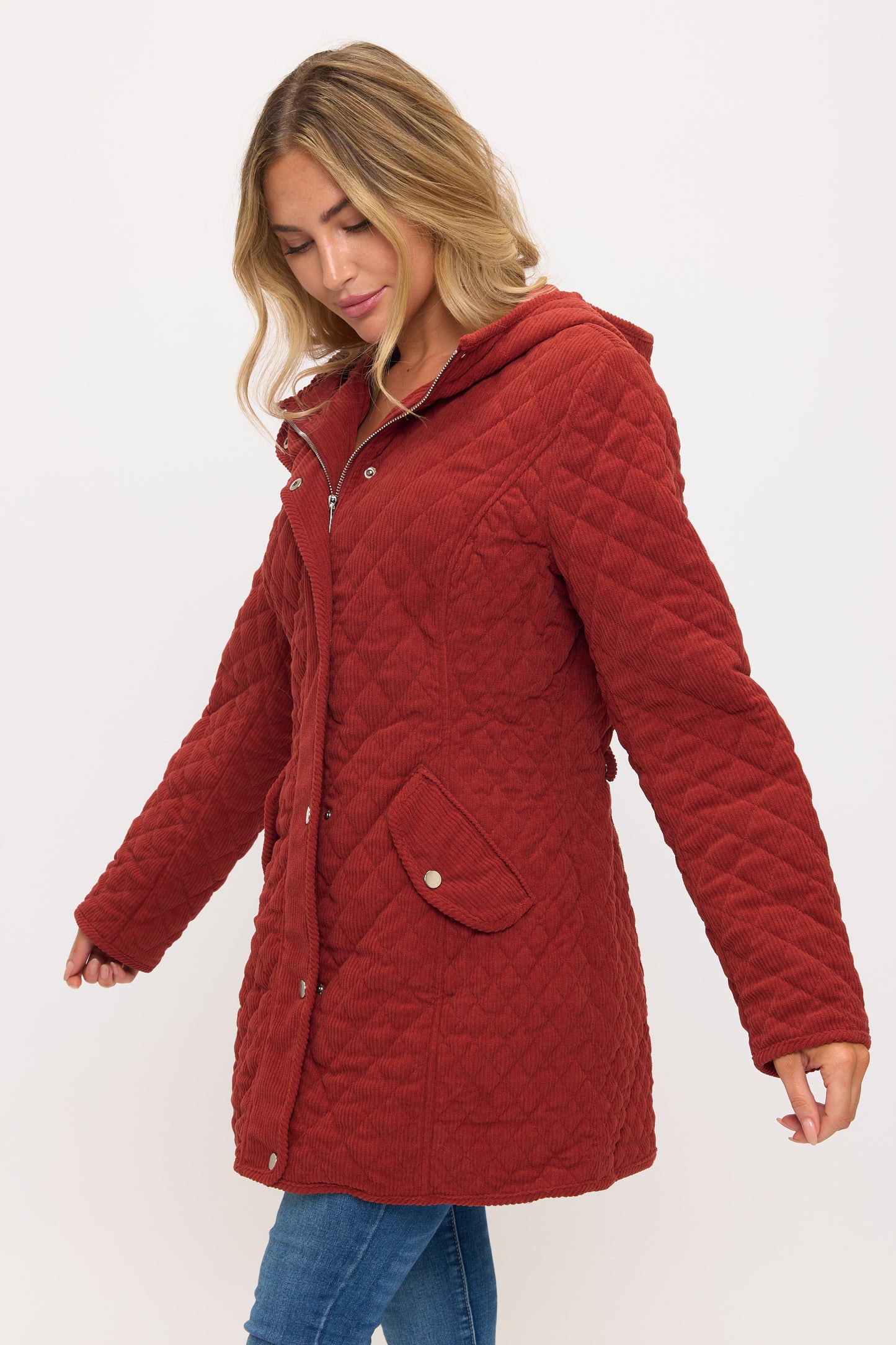 CLACJ0144: Quilted Corduroy Luxe Parka