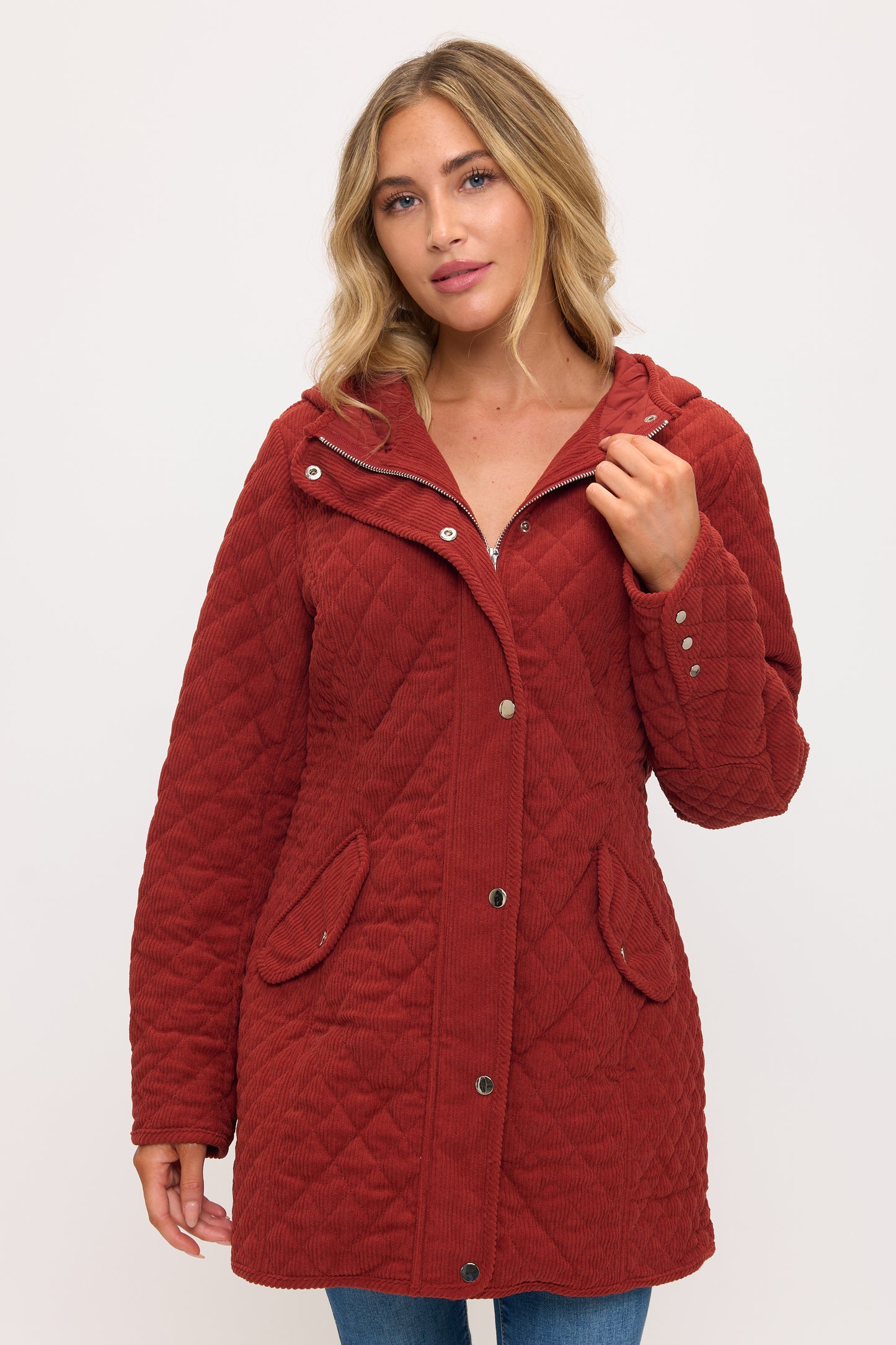 CLACJ0144: Quilted Corduroy Luxe Parka
