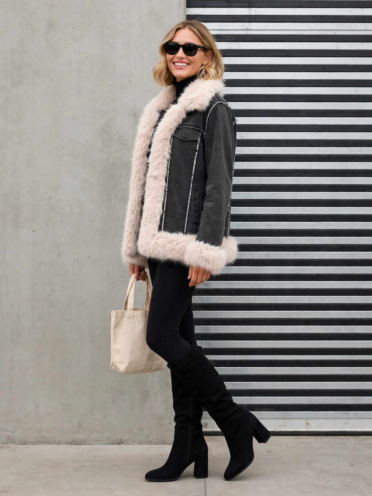 CLADC0012 - Tundra Denim Luxury Coat