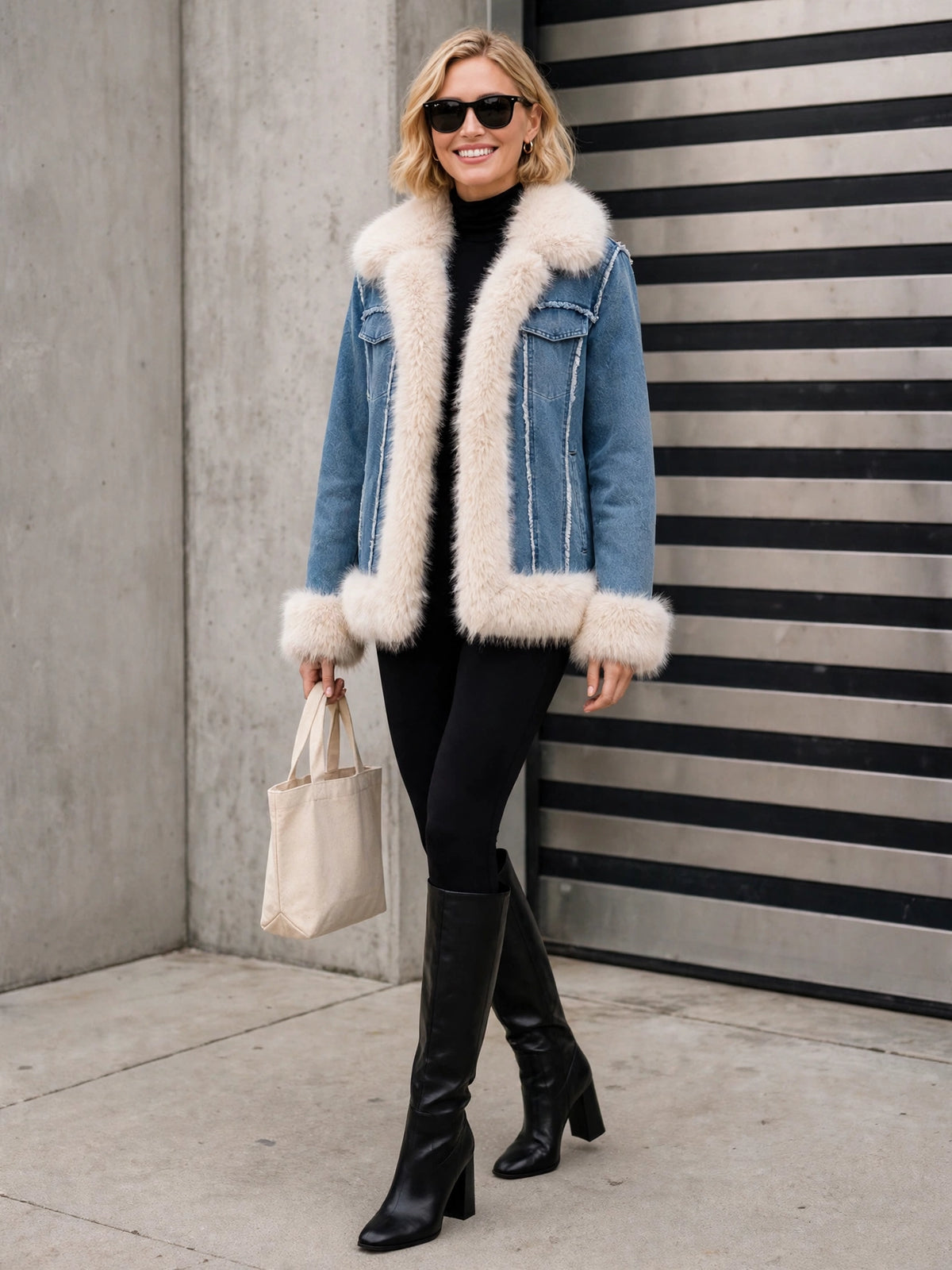 CLADC0012 - Tundra Denim Luxury Coat