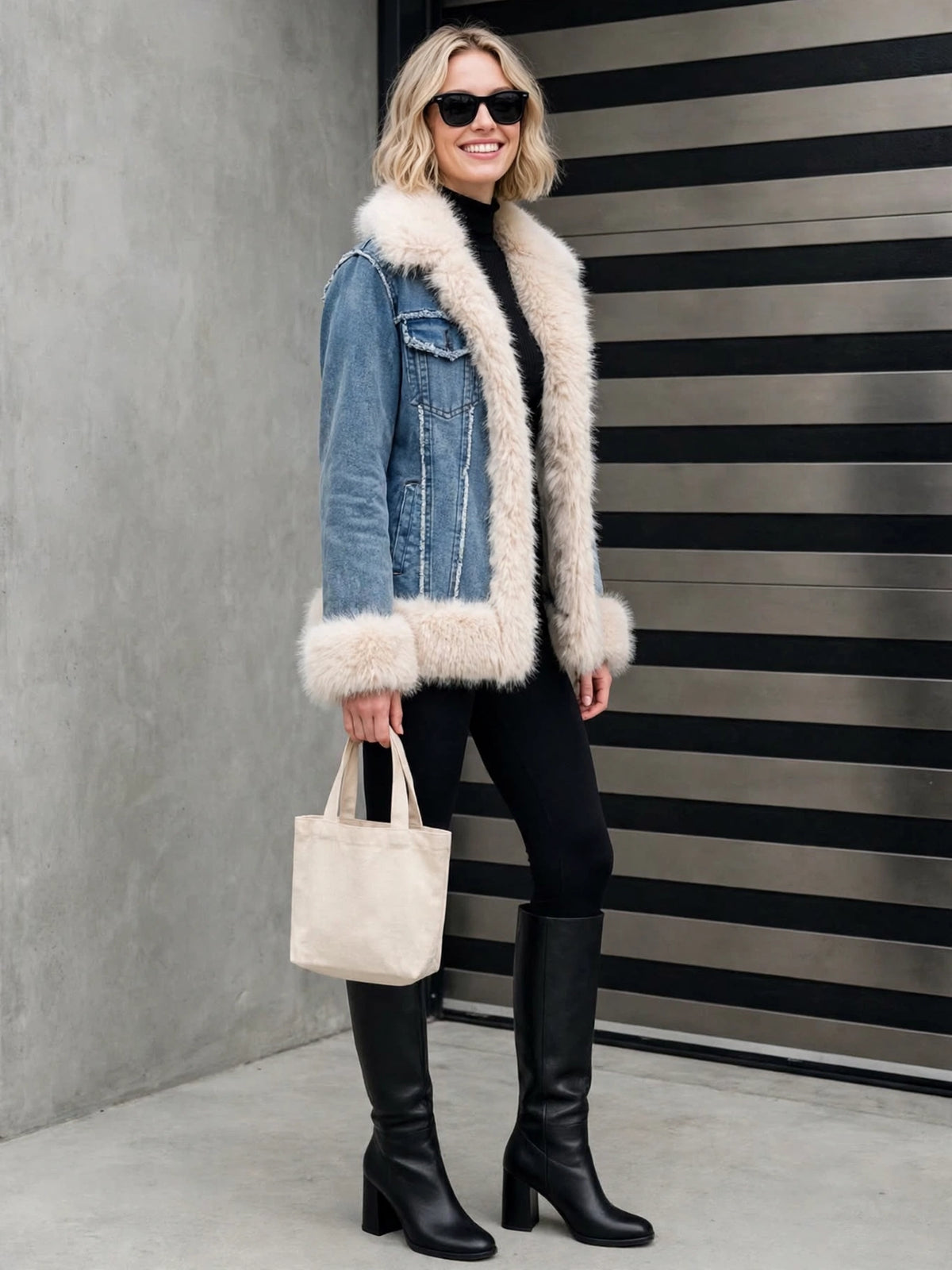 CLADC0012 - Tundra Denim Luxury Coat