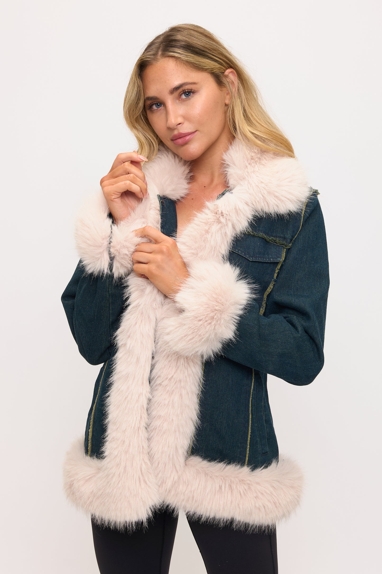 CLADC0012: Tundra Denim Luxury Coat