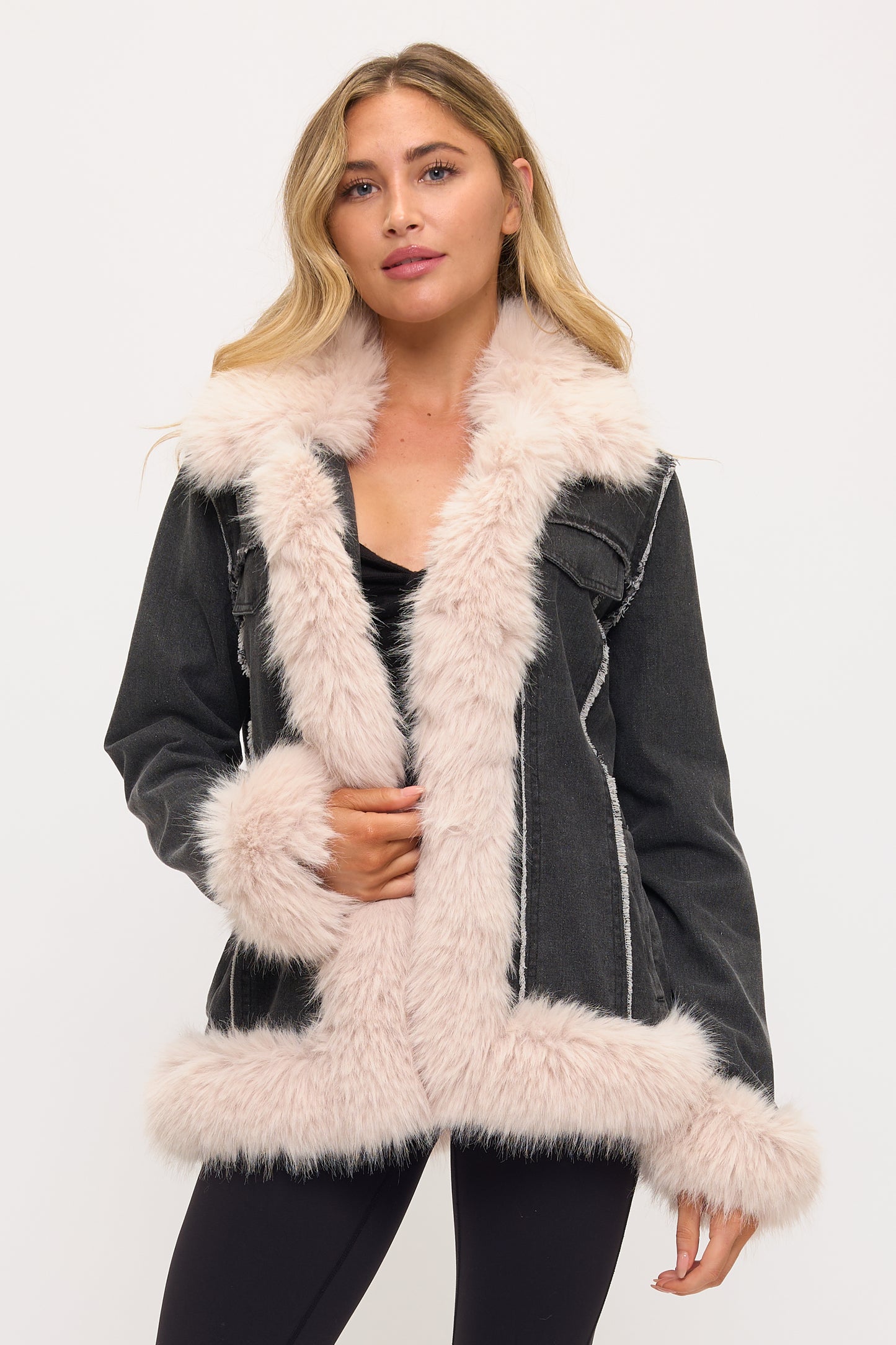 CLADC0012: Tundra Denim Luxury Coat