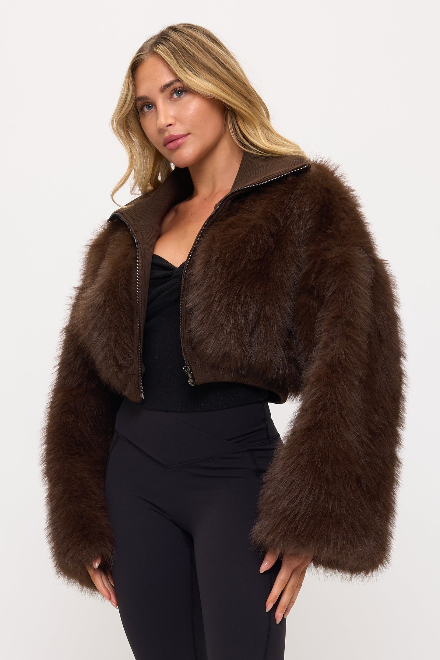 CLAFJ0122: Avalon Plush Crop Jacket