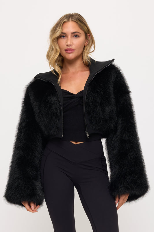 CLAFJ0122: Avalon Plush Crop Jacket