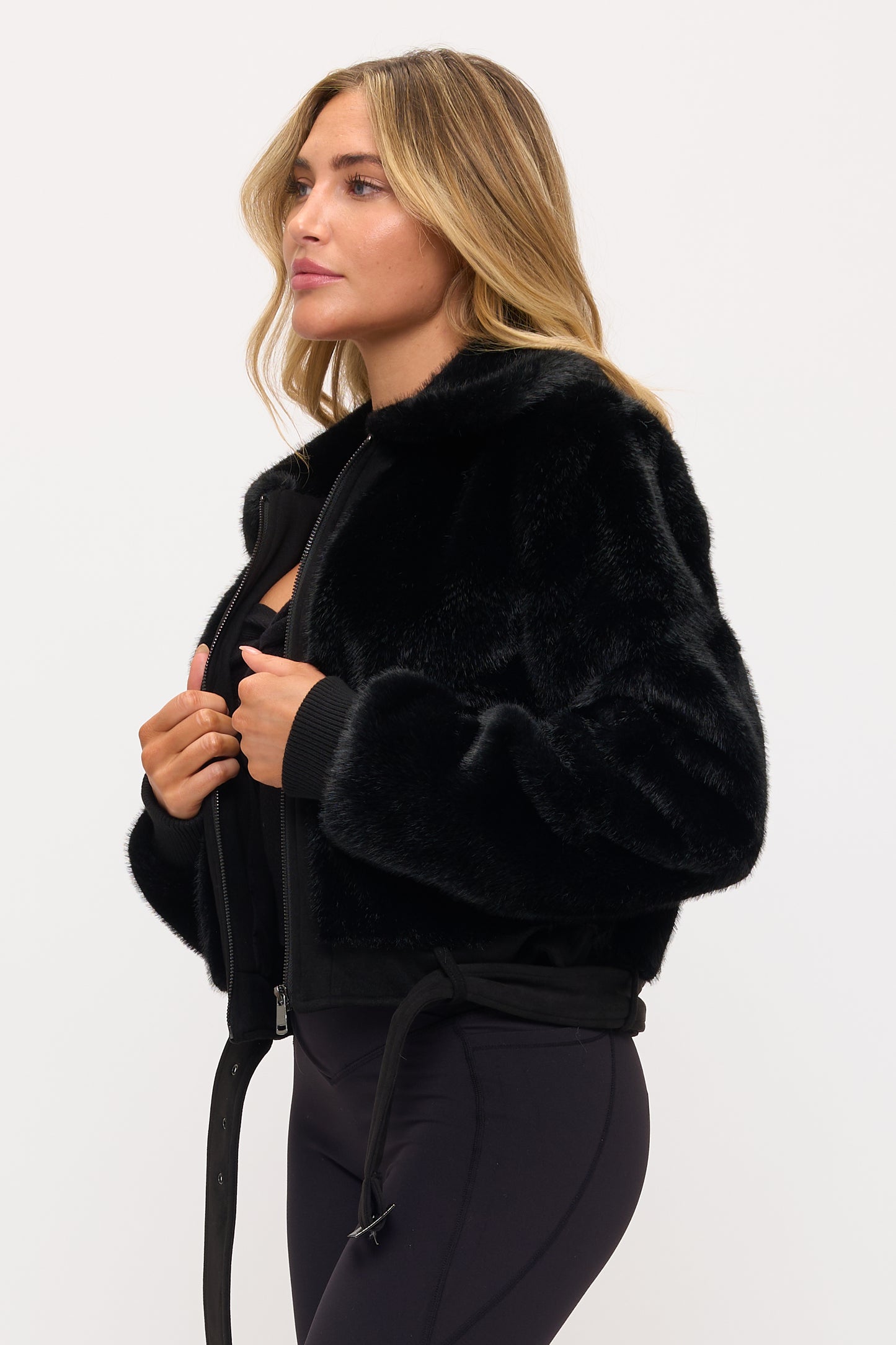 CLAFJ0151: Manhattan Shearling Crop Jacket