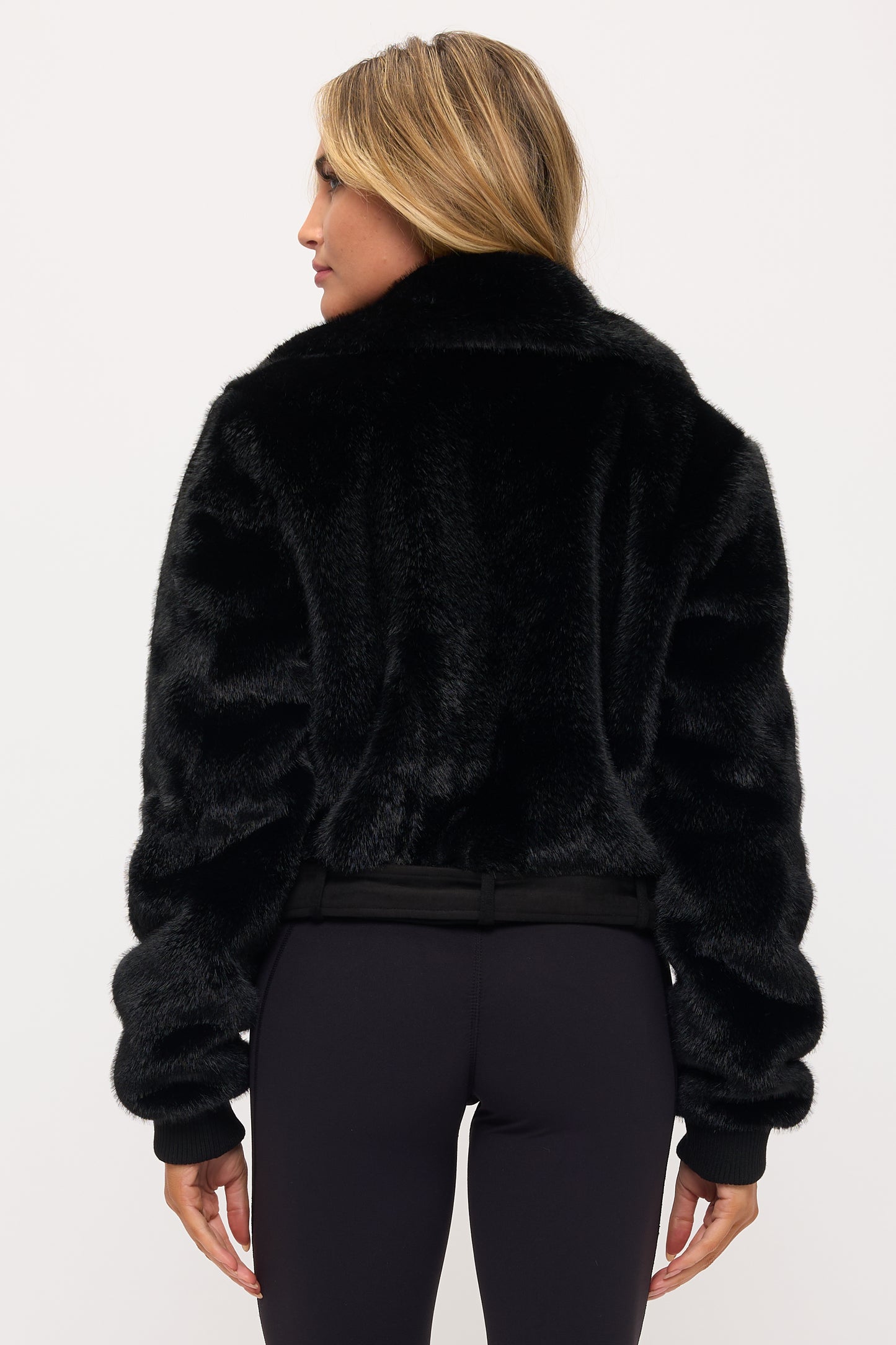 CLAFJ0151: Manhattan Shearling Crop Jacket