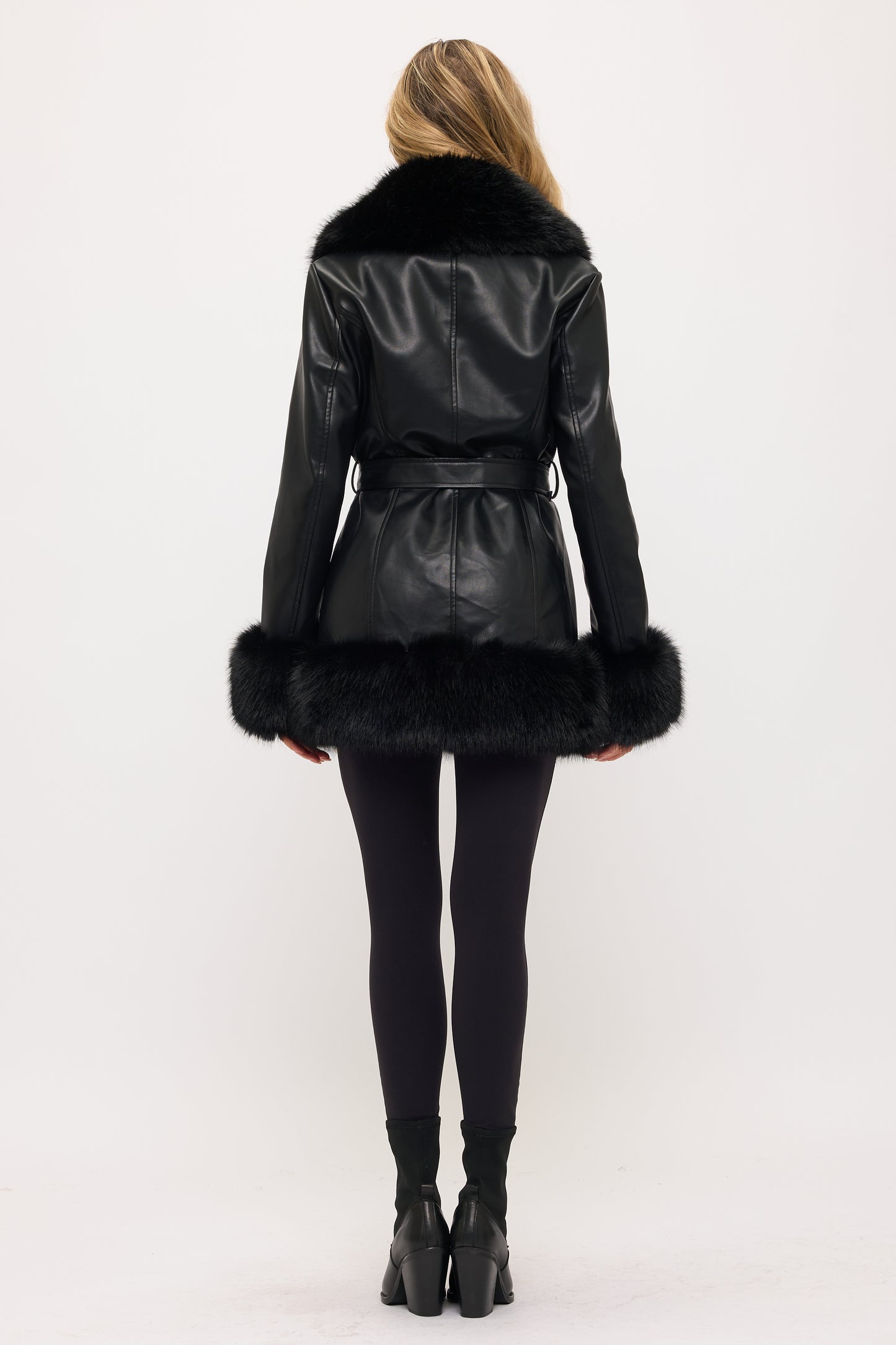 CLALC0017: Midnight Empress Fur-Trimmed Coat