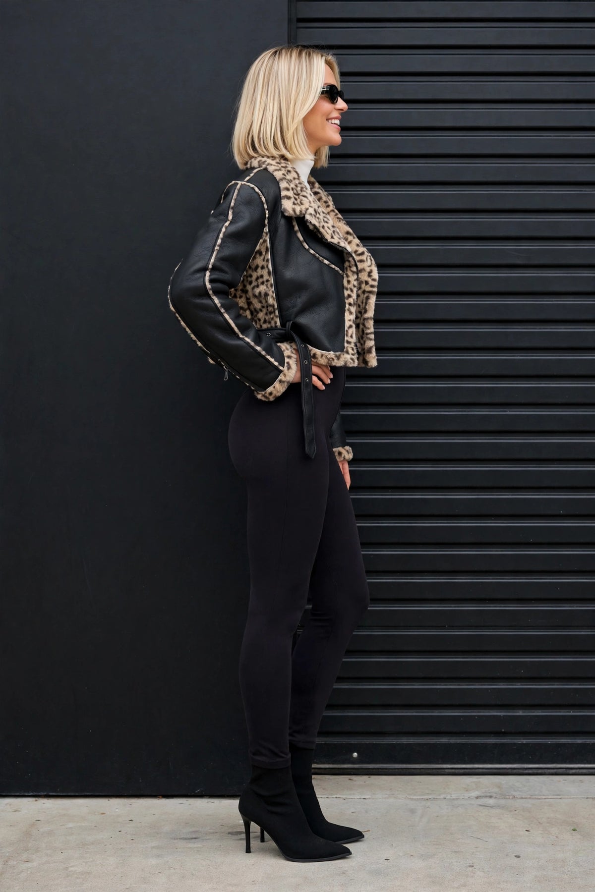 CLALJ0049 - Wildlands Luxe PU Bomber - black side view