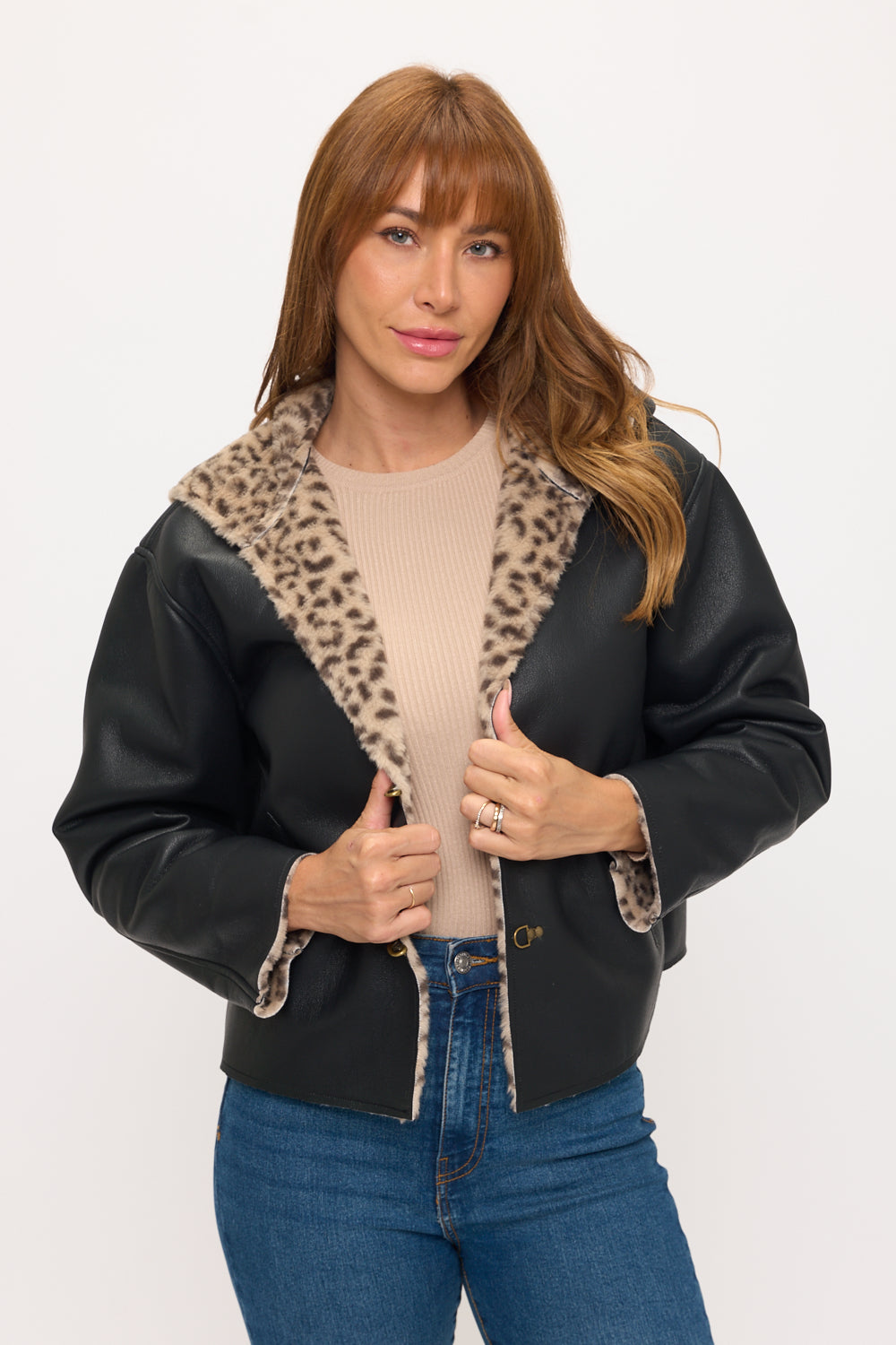 CLALJ0055: Luxe Leopard Toggle Jacket